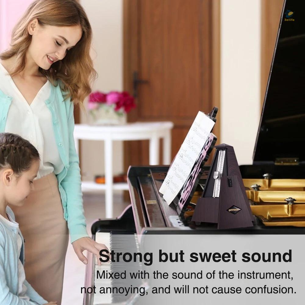 Máy Đếm Nhịp Cơ Học Hình Kim Tự Tháp Bằng ABS Cho Người Mới Bắt Đầu Chơi Đàn Violin Piano Bass Eelfevn6