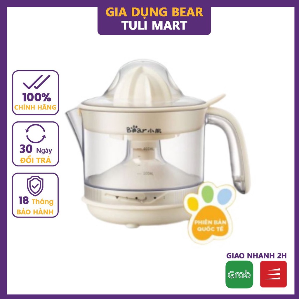 Máy vắt cam Bear đa năng 2 chế độ dung tích 400ml chất liệu nhựa ABS cao cấp an toàn Gia dụng Bear Tuli Mart