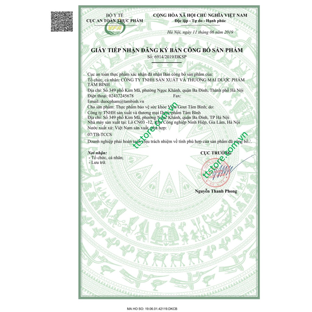 VIÊN GOUT TÂM BÌNH hỗ trợ giảm triệu chứng đau do gút