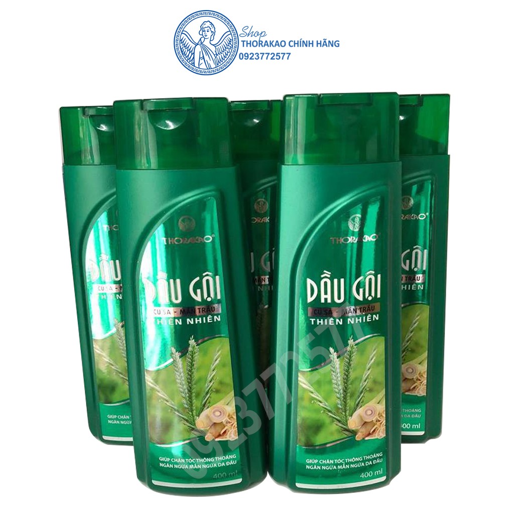 Dầu Gội Củ Sả Mần Trầu 400ml Thorakao giúp sạch gàu, cải thiện tóc rụng, đẩy lùi tóc bạc sớm