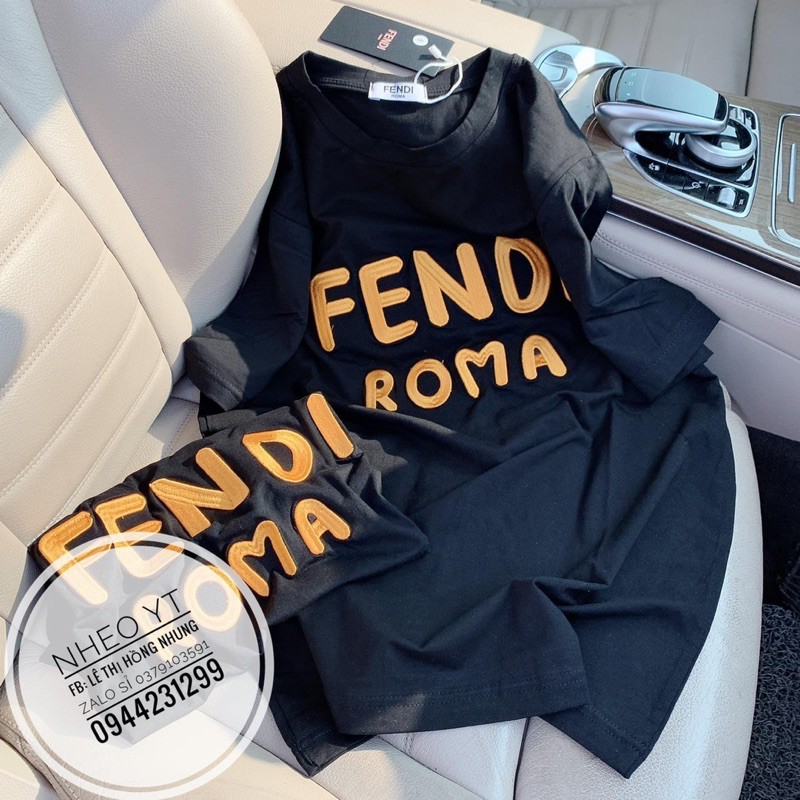 ÁO PHÔNG NỮ CỘC TAY THÊU FEND ROMA