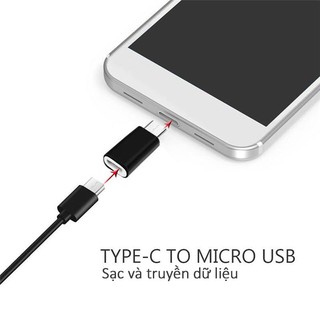 Đầu chuyển USB Type C dương sang Micro USB âm