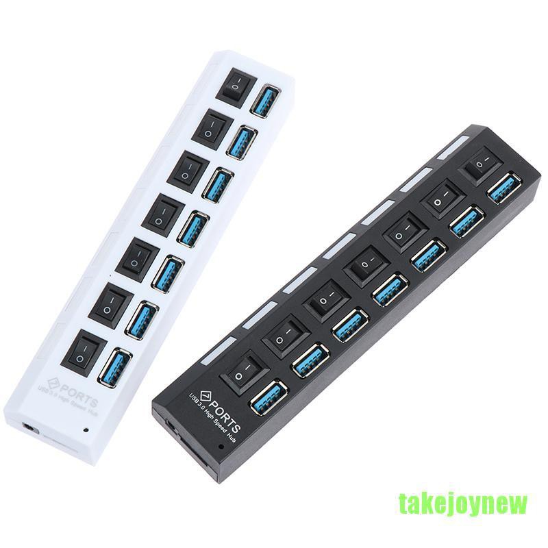 TDH USB 3.0 HUB 2.0 HUB Multi USB Splitter 7 Port Expander Multiple USB 3 Hab TLO