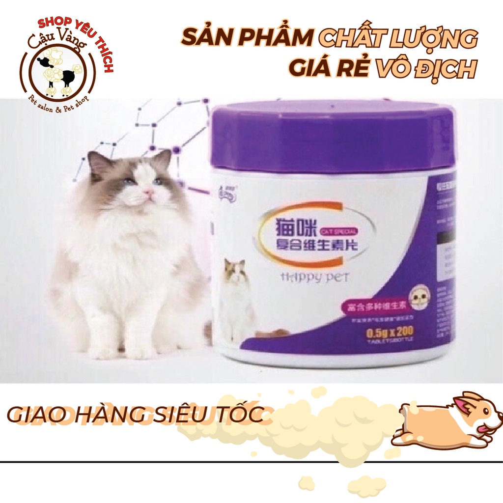 [1 Viên] Vitamin cho mèo (vitamin tổng hợp rất tốt cho mèo bầu, mèo con) bổ máu, dưỡng lông và phát triển toàn diện)