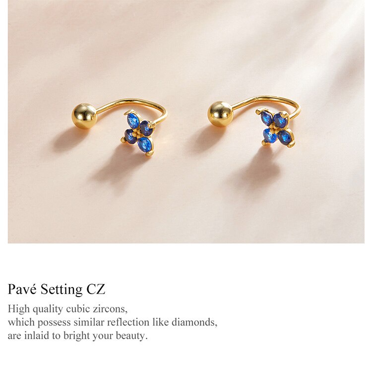 Bông Tai Bamoer Hình Cỏ Bốn Lá bạc 925 Thời Trang Cho Nữ SCE1177