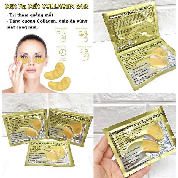 Mặt Nạ Mắt 💕𝑭𝒓𝒆𝒆𝒔𝒉𝒊𝒑💕 Mask Mắt Tinh Chất Collagen Vàng Crystal eye mask chống bọng, chống thâm mắt | BigBuy360 - bigbuy360.vn