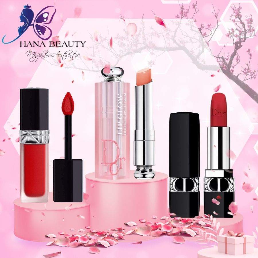 Son 𝐃𝐢𝐨𝐫 Rouge Matte Full Size, Son Dưỡng 𝐃𝐢𝐨𝐫 Addict Lip Glow 004, Rouge Forever Liquid Lipstick