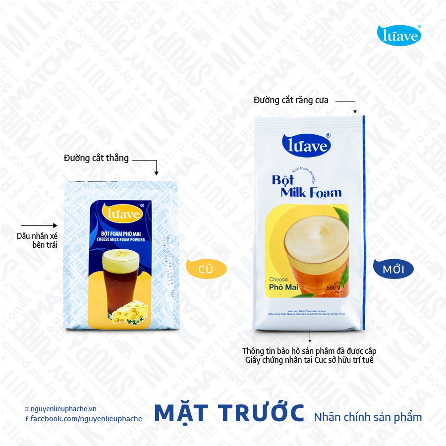 Bột Milk Foam Luave (Có đủ 3 vị) 500gr