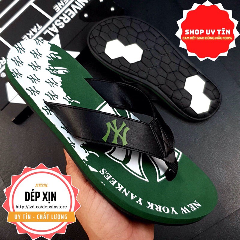 Dép Newyork Yankees Thái Lan Cao Cấp,Dép Kẹp,Dép Xỏ Ngón,Dép Tông Nam đế TPR siêu bền (Xanh Rêu) - Shop Dép Xịn