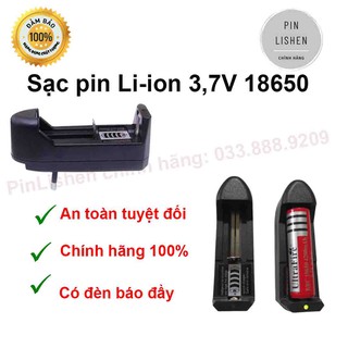 Sạc Cell Pin Li-ion 3.7V 500mA 18650, 14500, 16340.... Loại 1 Viên (Cắm điện tự ngắt)