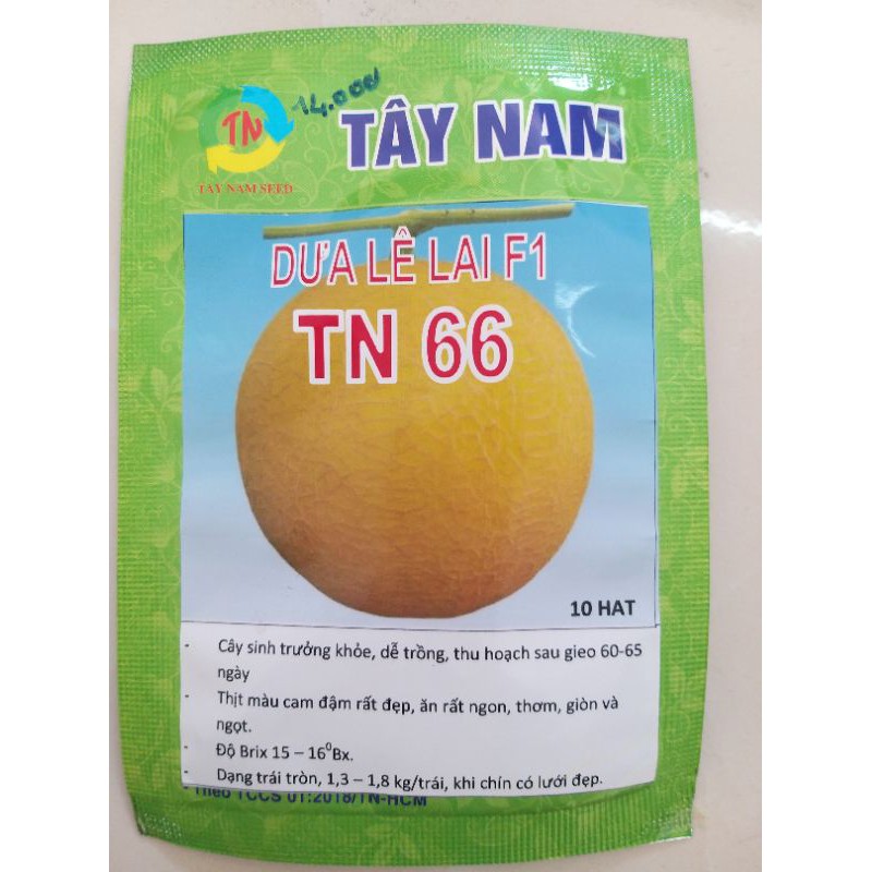 Hạt giống dưa lê lai F1 TN66 Tây Nam gói 10 hạt