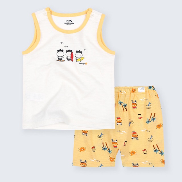 Bộ trẻ em cotton giấy organic xuất hàn trai gái hiệu afonso và allo & lugh