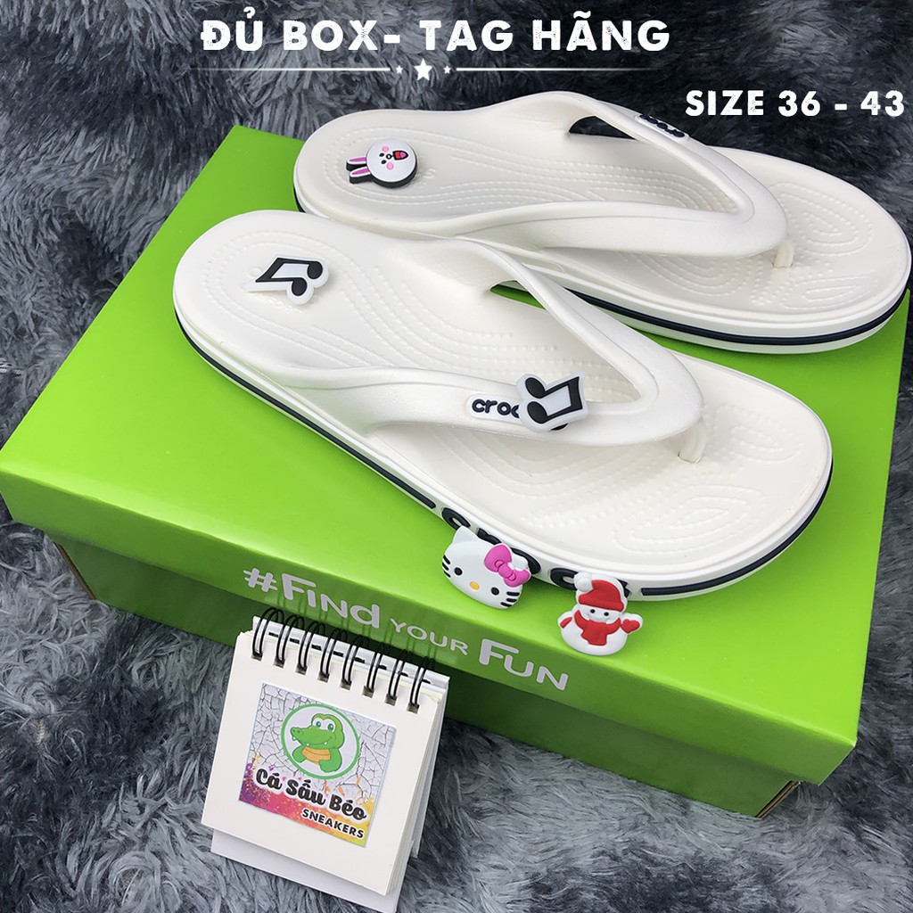 Dép Tông Cross Baya Xỏ Ngón Màu Trắng, Dép Kẹp Cross Nam Nữ. Hàng loại 1 full box, full tag. Miễn phí đổi trả.