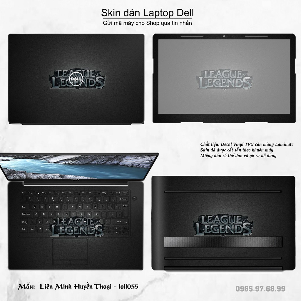 Skin dán Laptop Dell in hình Liên Minh Huyền Thoại nhiều mẫu 7 (inbox mã máy cho Shop)