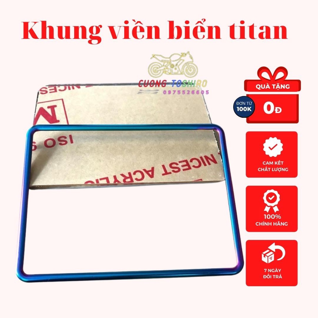 Khung viền biển titan lắp cho mọi dòng xe máy như wave , dream, winner, sirius, sh, ab ....hàng chuẩn đẹp