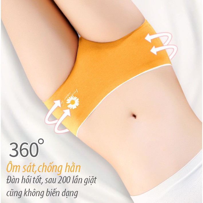 Quần Lót Nữ, Quần Cotton Kháng Khuẩn Không Đường May Hoa Cúc Siêu Đẹp | BigBuy360 - bigbuy360.vn