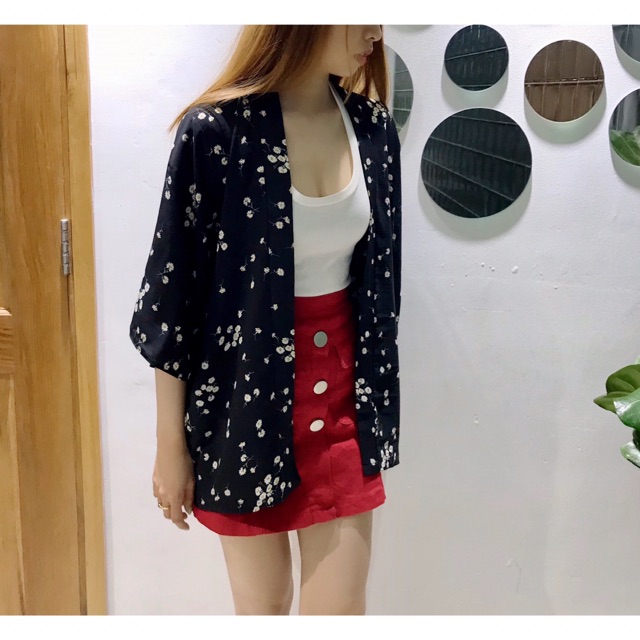 Áo Kimono Hoa new