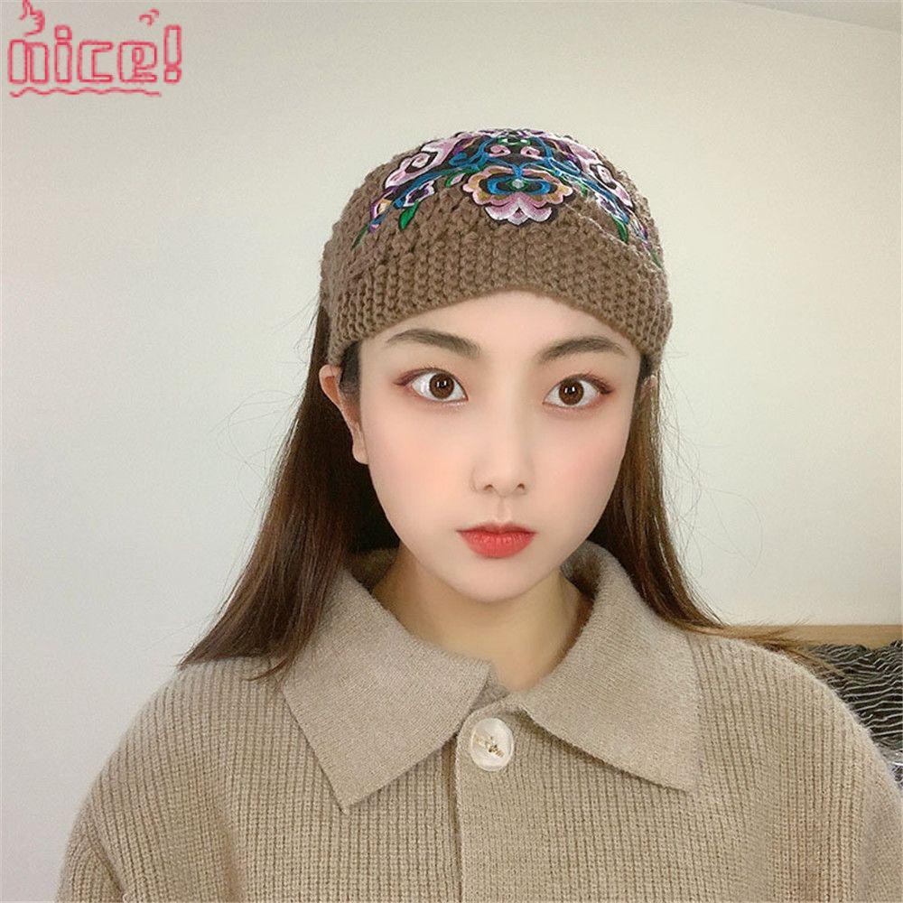 Mũ Trùm Đầu Họa Tiết Hoa Phong Cách Dân Tộc Cổ Điển