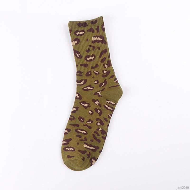 Women Casual Leopard Moisture Wicking Deodorant Elastic Athletic Socks | BigBuy360 - bigbuy360.vn