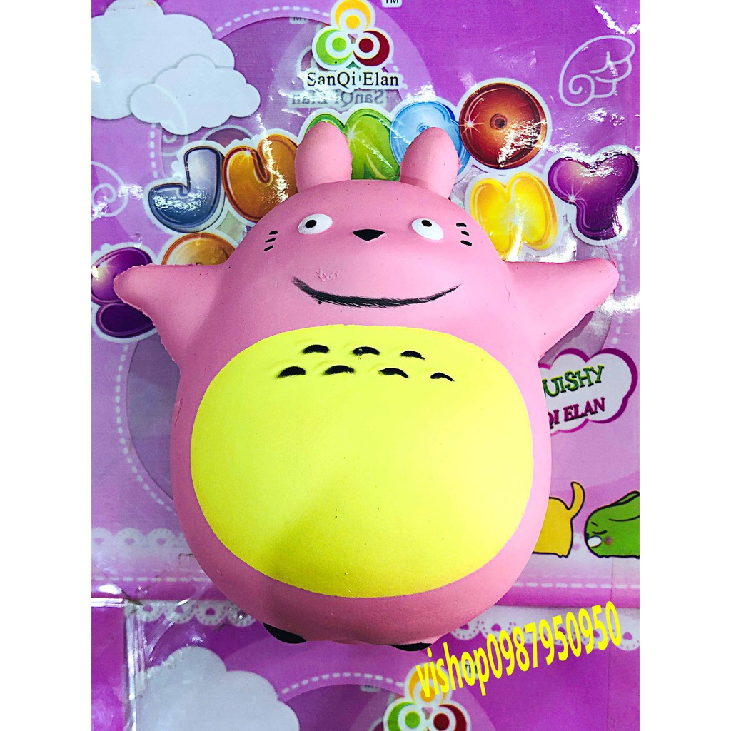 ĐỒ CHƠI SQUISHY TOTORO XÁM - HỒNG