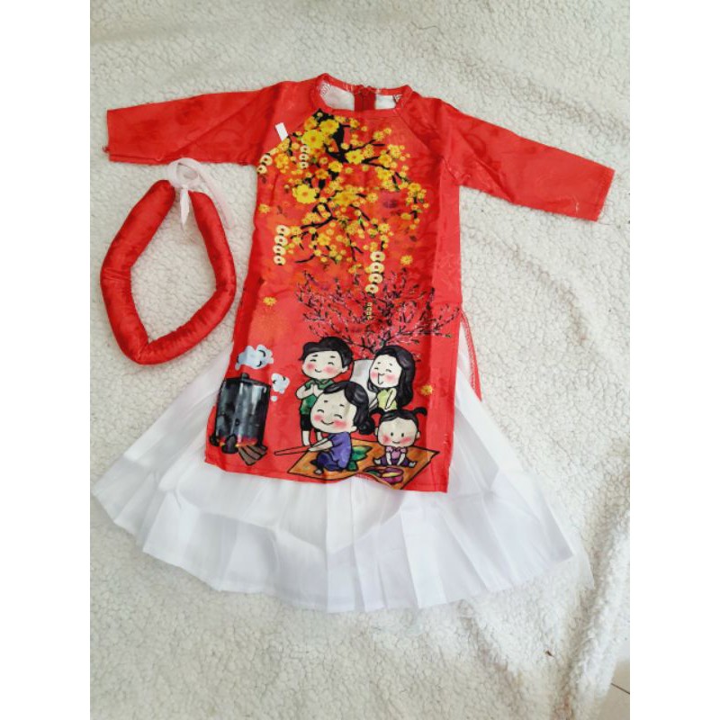 Set áo dài 3 chi tiết