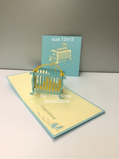Cũi Trẻ Em ( baby ) - Thiệp 3D