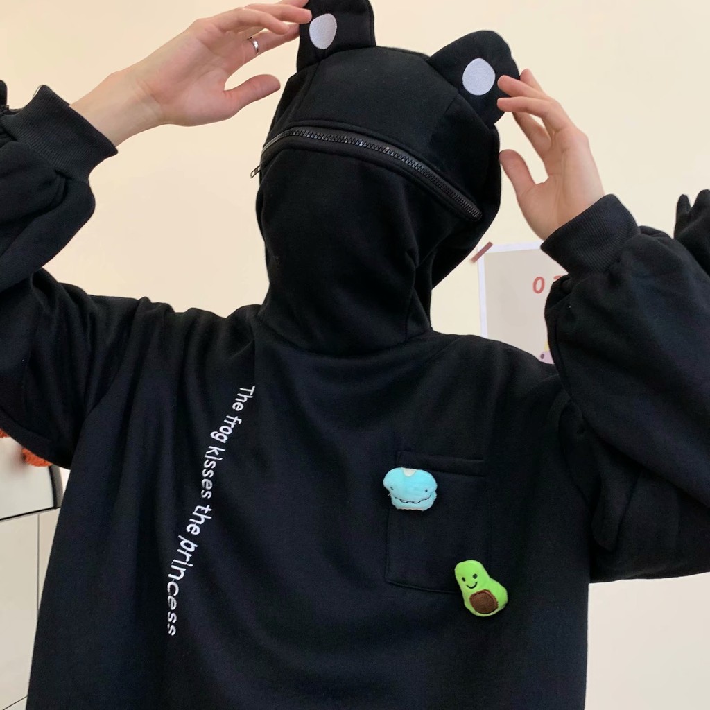 [ Mã 12FASHIONSALE1 giảm 10K đơn 50K ] Áo Hoodie Nam Tay Dài Có In Hình Con Ếch Thời Trang Cá Tính | BigBuy360 - bigbuy360.vn