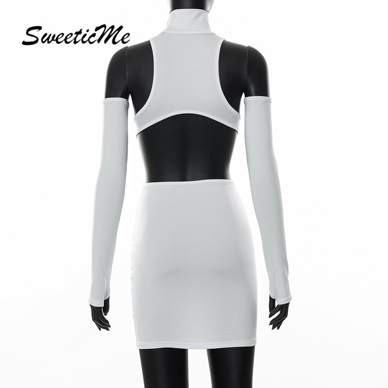 Sweeticme Đầm Ôm Cắt Xẻ Gợi Cảm Thời Trang