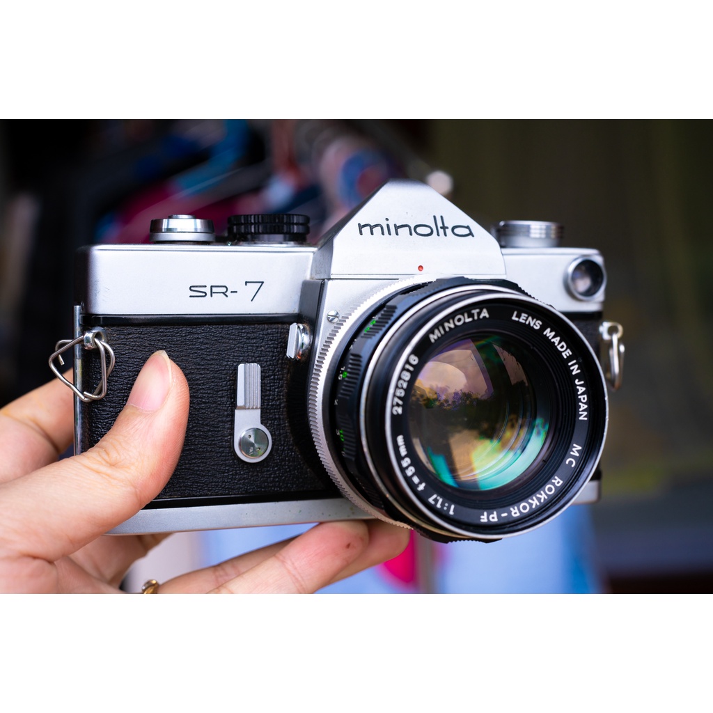 Máy ảnh film cổ Minolta SR-7 kèm lens 55mm f1.8