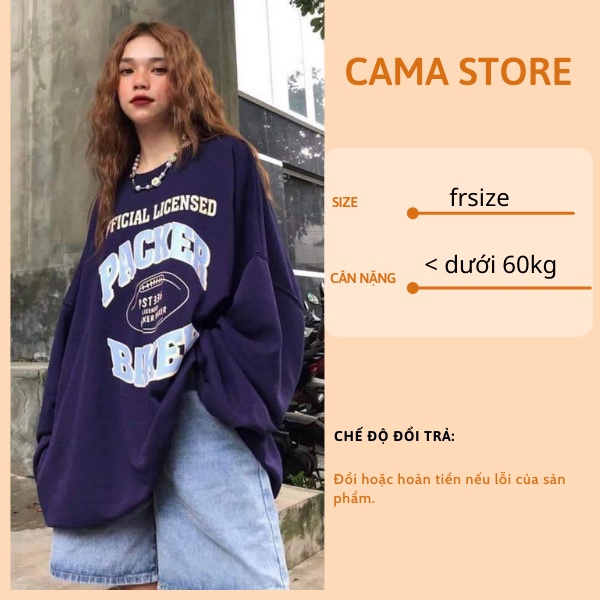  Áo Nỉ Sweater Nữ Form Rộng Vải Nỉ Bông Dày Dặn phong cách Ulzzang CAMASTORE AN31 | BigBuy360 - bigbuy360.vn