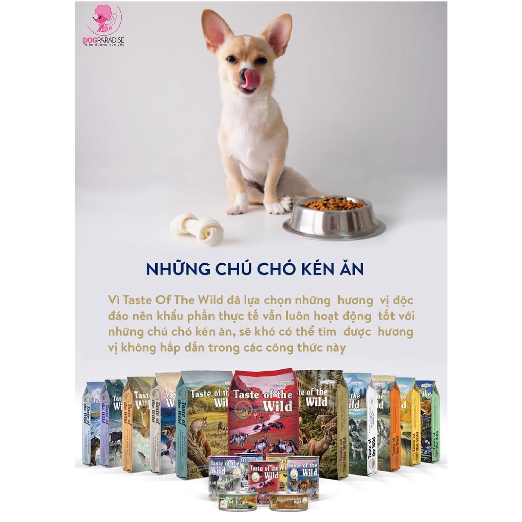 Thức ăn cho chó vị cá hồi 12.2kg Pacific Stream TASTE OF THE WILD - Dog Paradise