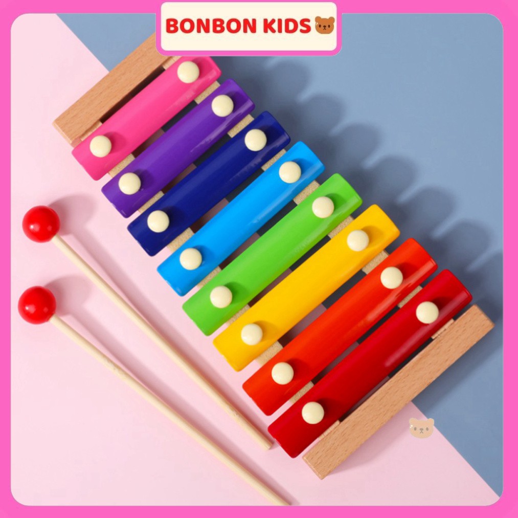 Đồ chơi đàn gỗ Xylophone 8 Quãng Cho Bé ( Loại Thường)  BONBON KIDS