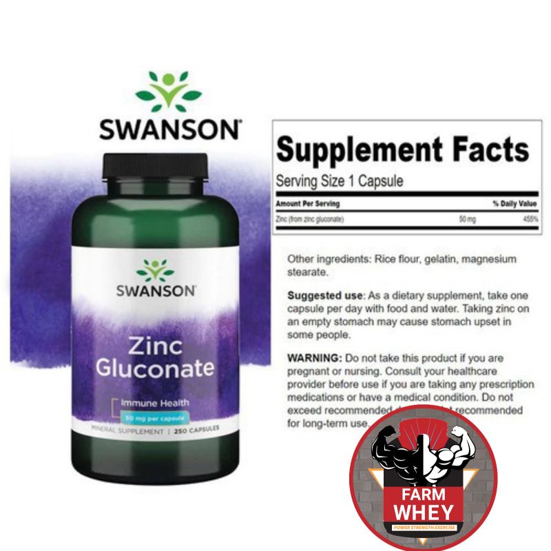 (SWANSON) Viên Bổ Sung Kẽm Zinc Swanson 50mg