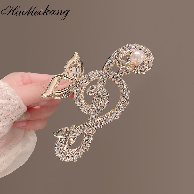 Kẹp tóc Haimeikang hoa tulip đính ngọc trai thời trang cho nữ