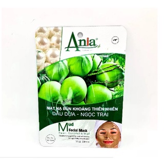 Mặt nạ bùn khoáng thiên nhiên Ania Dầu dừa - Ngọc trai, gói 30ml