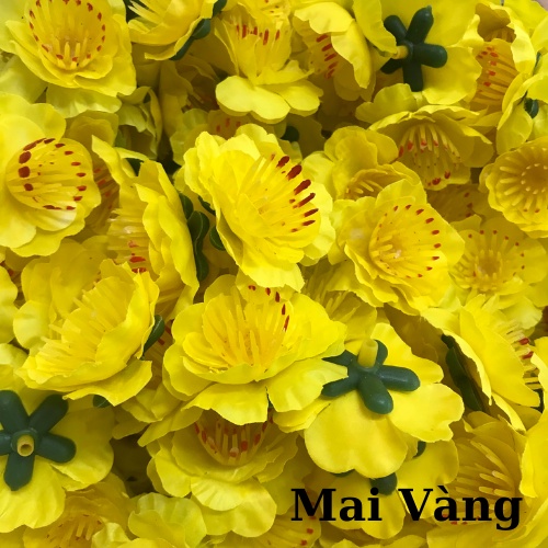 Bông Hoa Mai, Đào Giả Dời Bằng Vải Làm Handmade, DIY, Trang Trí Tết, Decor Nhà Cửa...