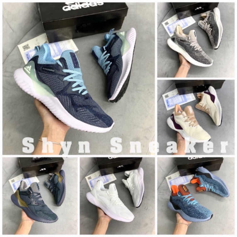 Giày ALPHA Nam Nữ, Giày Thể Thao Alphabounce Xanh, Kem, Trắng, Đen Cao Cấp