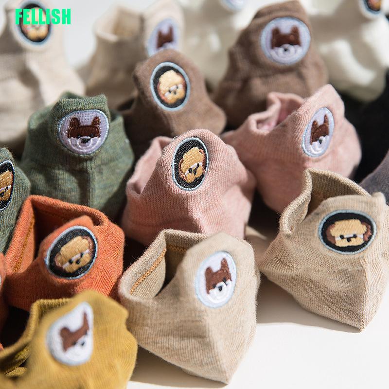 Vớ Cotton Cổ Ngắn In Hình Động Vật Dễ Thương Cho Nữ