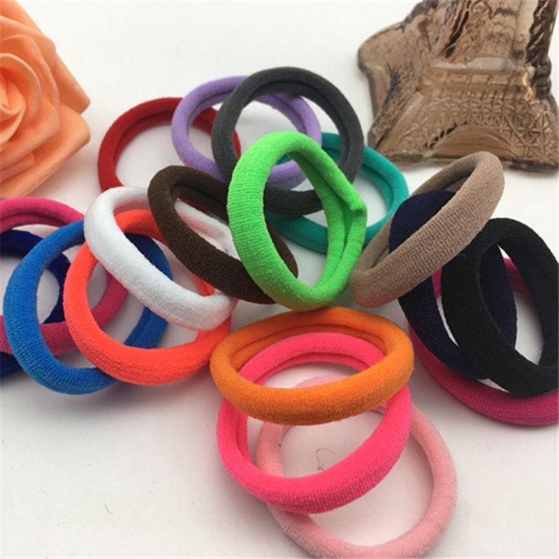 Set 50 Dây Cột Tóc Co Giãn Thời Trang Mới Cho Nữ