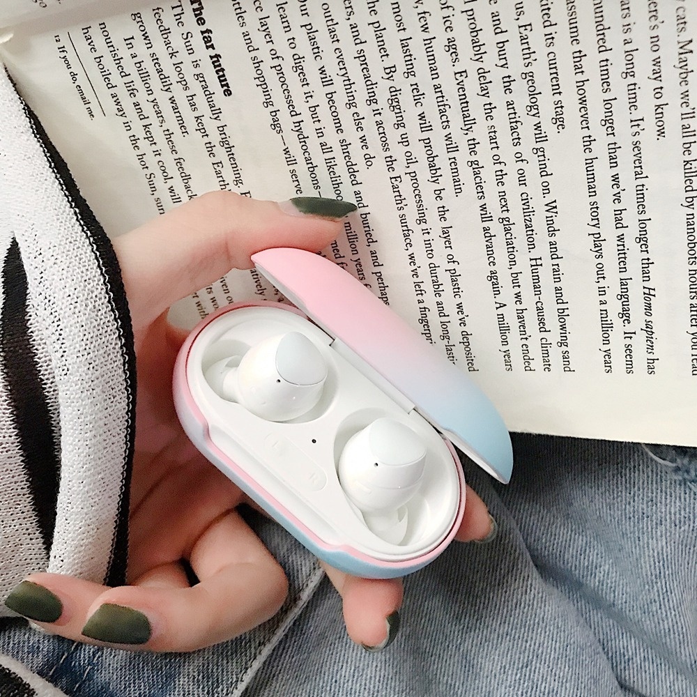 Vỏ Bảo Vệ Hộp Sạc Tai Nghe Samsung Galaxy Buds Bằng Nhựa Cứng Màu Gradient