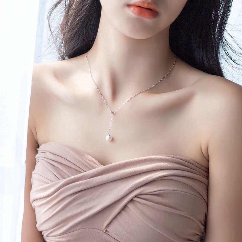 Korean version Fashion Imitation Pearl women clavicle chain/ elegant Pearl Pendant Adjustable alloy Necklace