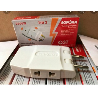 Phích cắm điện thông minh 1 chia 3 SOPOKA Q3T (Trắng)..