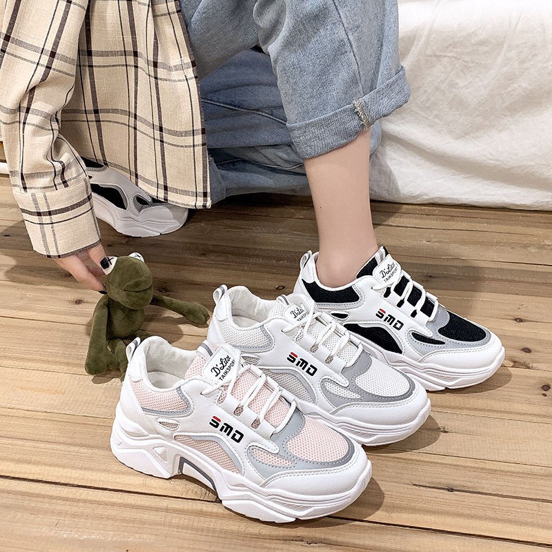 Giày Thể Thao Màu Trắng Dễ Phối Đồ Thời Trang Xuân Hè Cho Nữ Có size Lớn 35-43-42
