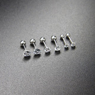 Bông tai đính kim cương nhân tạo bạc 5 li  cao cấp - Shop Lộc Độc Và Lạ