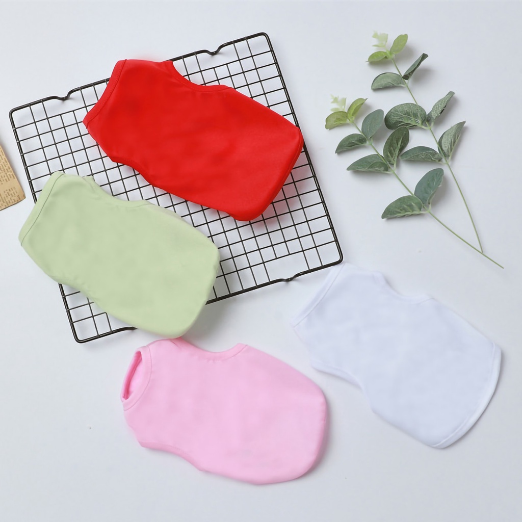 Áo Ba Lỗ Thoáng Khí Màu Sắc Đơn Giản Dành Cho Thú Cưng