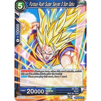 Thẻ bài Dragonball - TCG - Furious Rush Super Saiyan 3 Son Goku / BT3-035'