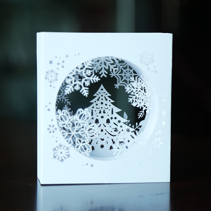 Handmade 3D Pop Up Snowflake Card Merry Christmas Gift