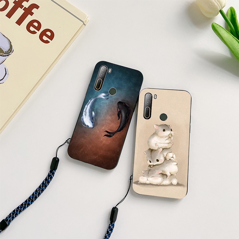 Ốp Điện Thoại Hoạt Hình Có Dây Đeo Cho HTC u11 U12 Life Plus U20 u11 +
