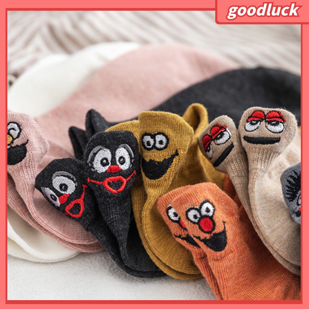 Đôi Tất Cotton Ngắn Hoạ Tiết Thêu Xinh Xắn Cho Nữ