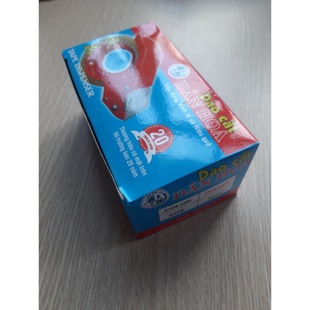 Dao Cắt Băng Keo Size 5cm DH, Cuộn Băng Keo Trong 50mm 100ya, Dụng Cụ Cắt Băng keo Dán Thùng Carton